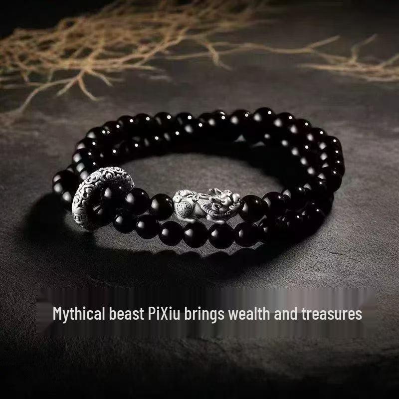 Retro Chinesische Tinte Perlenarmband - Dark Trend Geschenk für Männer