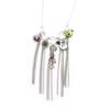 Les Trésors De Lily [G7791] - Designer Necklace 'Capucines' Purple Green Silver