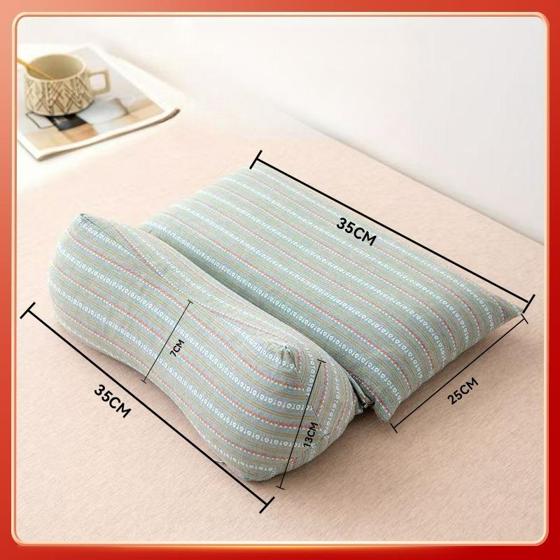 Cervical Spine Pillow Triangular Conjoined Removable Sleeping Pillow Adult Heated Neck Pillow Buckwheat Pillow Pillow 35x45cm