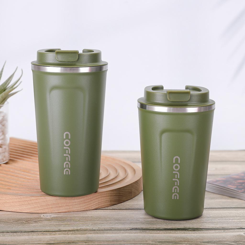 Vacuum Insulated Coffee Insulated - Double-Wall Stainless Steel Leakproof Insulated Flask, 304 Grade Reusable Travel Mug