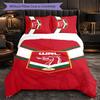 Set Biancheria da Letto in Microfibra con Fantasia Rugby Galles 3 Pezzi Copripiumino Decorativo per Camera da Letto Uso Domestico
