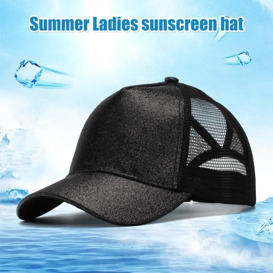Casquette De Baseball Pour Fille Avec Trou Pour Queue De Cheval - Ajustable, Légère Et Anti-UV - Parfaite Pour L'été, Le Sport Et La Plage