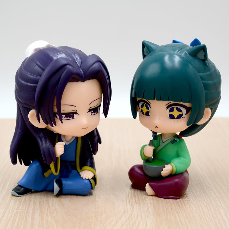 Anime The Apothecary Diaries Maomao Jinshi Mini Figure Anime Periphery Kawaii Sitting Toys Desktop Car Ornaments Model Gift