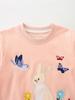 Autumn Cotton Knit Rabbit Embroidery Girls' Hoodie