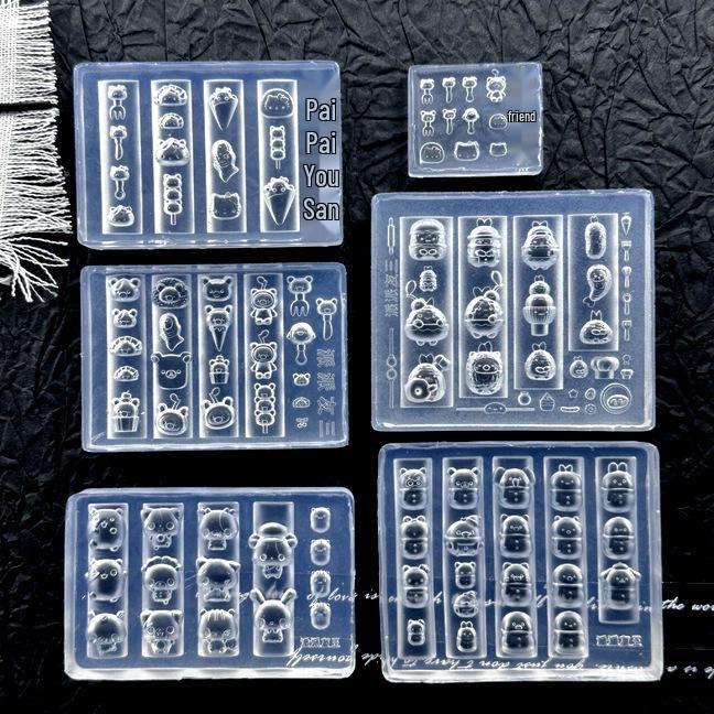 Cartoon Animal & Snowman Silicone Mold for Nail Art