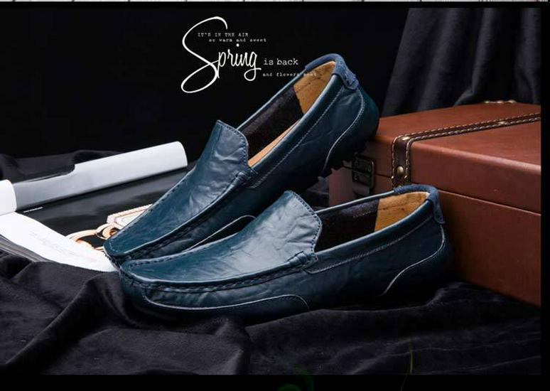 Mocasines de Cuero para Hombre para Todas las Estaciones: Zapatos de Conducir Ligeros Elegantes Formales y Casuales