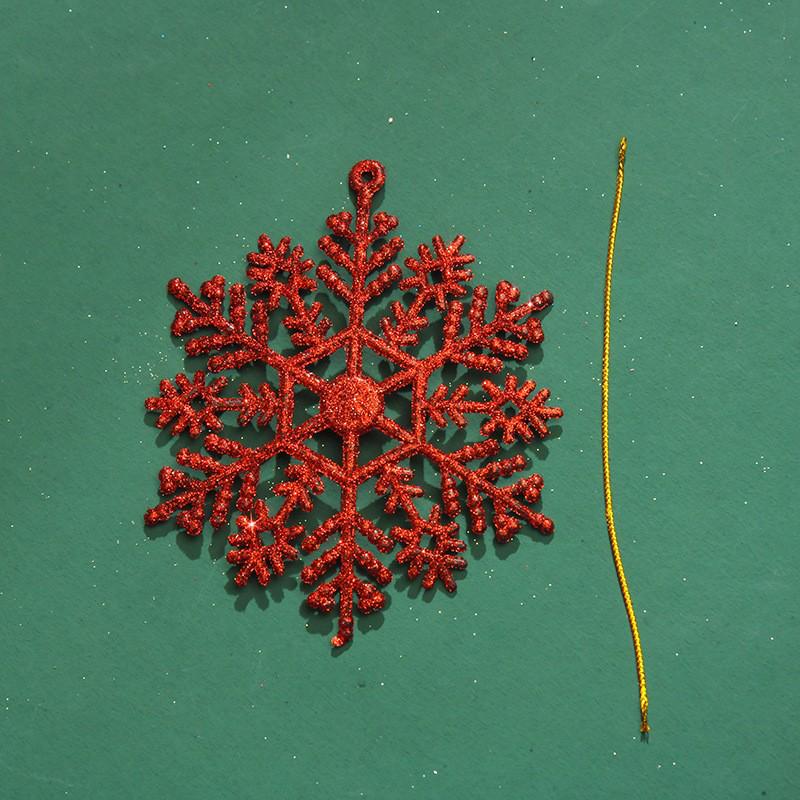 3-Piece Plastic Christmas Tree Snowflake Ornament Set