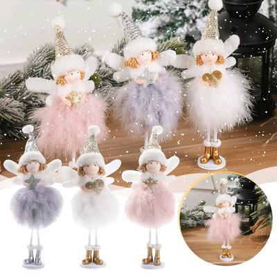 Christmas Decors Handmade Angels  Christmas Plush Angel Ornaments Christmas Tree Decors Christmas Decorations Home Decors