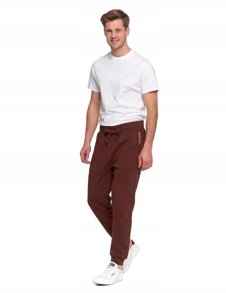 Men's Joggers with Pockets, Warm, Drawstrings, MORAJ 3XL BROWN
