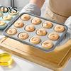 Muffins Baking Tray Silicone Muffin Pan for Baking, 6/12-Cavity Easy Release Cake Clean Mold, Food Grade Nonstick Cupcake Mold Kitchen Flexible Cups