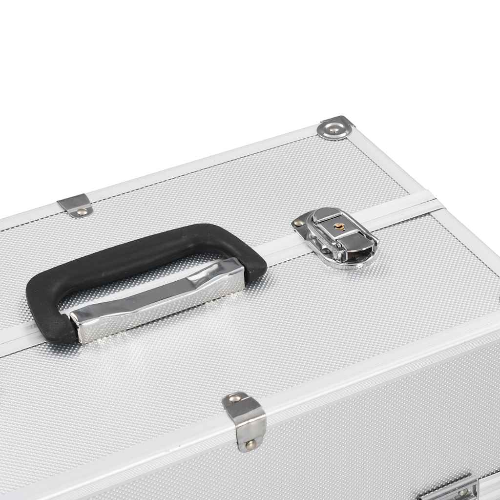 Cosmetic Case 38 X 23 X 34 Cm Silver Aluminum