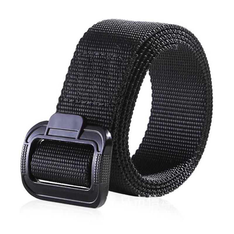Men's Tactical Nylon Belt with Quick Release Buckle | Multifunctional Canvas & Leather Workwear Belt