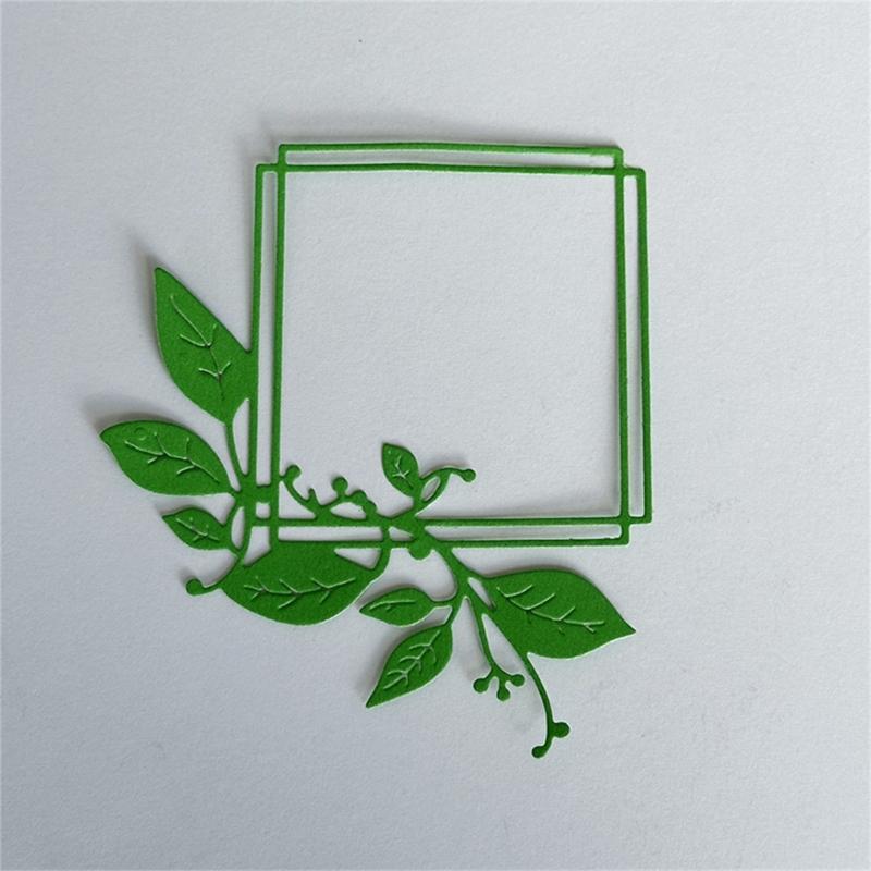 Leaf Photo Frame Carbon Steel Die Cut Stencils Decorative Embossing Paper Dies for Scrapbooking Photo Album Card Making