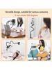 1PC Mobile Phone Clip On Stand, Bedside Mobile Phone Stand with 360 Degree Rotating Plastic Stand,suitable for Table and Bed