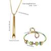 Mindfulness Breathing Necklace Opening Rings Stainless Steel Pendant Necklace Great for Meditation Practice Harmonies