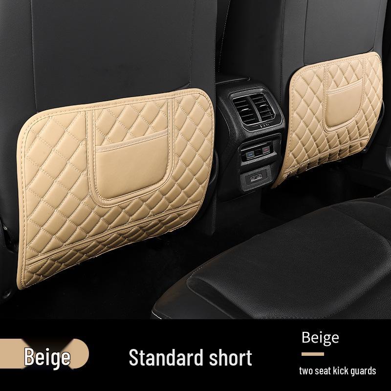 Child Car Seat Back Protector with Storage - Anti-Kick and Wear Pad