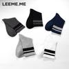 Limii Men's Striped Anti-Odor Breathable Mid-Calf Socks