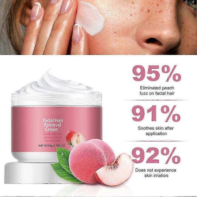 1-3x Gentle Facial Hair Removal Cream for Women 50g Non-Irritating Hair Removal Cream for All Skin Types