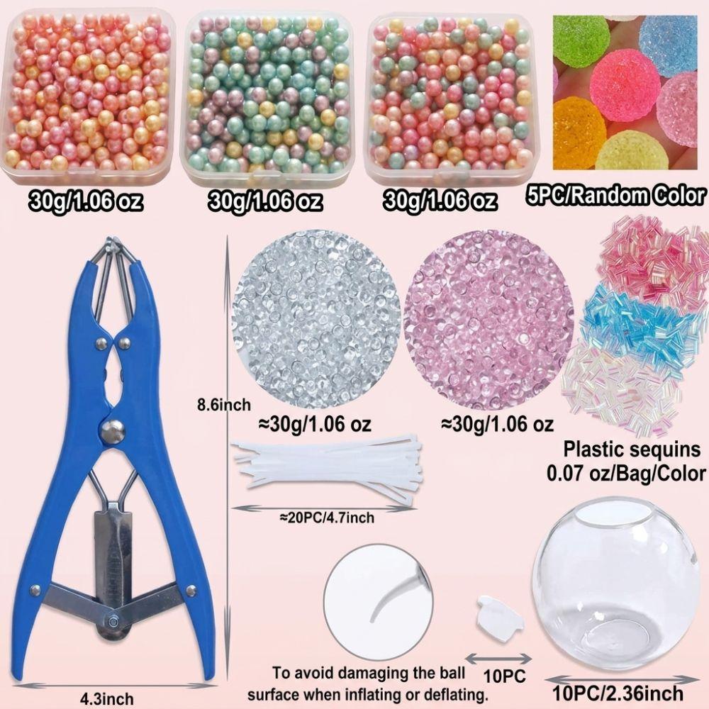 1 Set Tear Resistant DIY Craft Supplies Clear Refillable Fidget Ball Toy Stress Relief