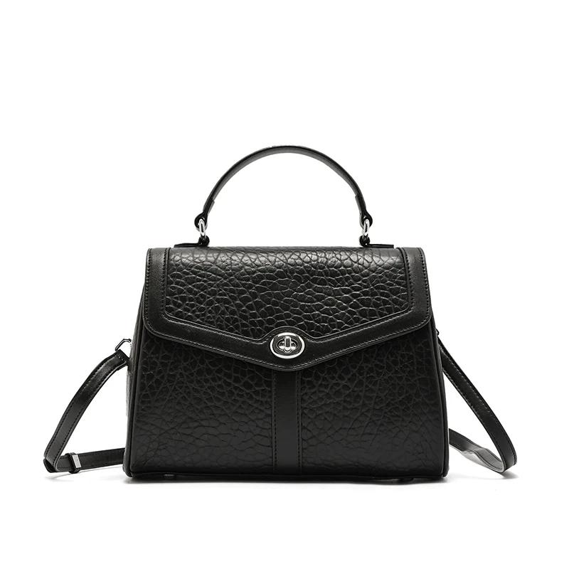 

Ladies Soft Cowhide Retro Crossbody Bag Women s Natural Cow Leather Shoulder Bags Female Casual Design Luxury Commute Handbags 27x12x22cm