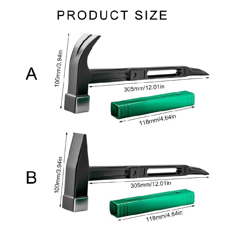 Multipurpose Craftsmen Building Hammer Tool with Ergonomic Nonslip Handle for Woodworking Renovations Outdoor Indoor Use