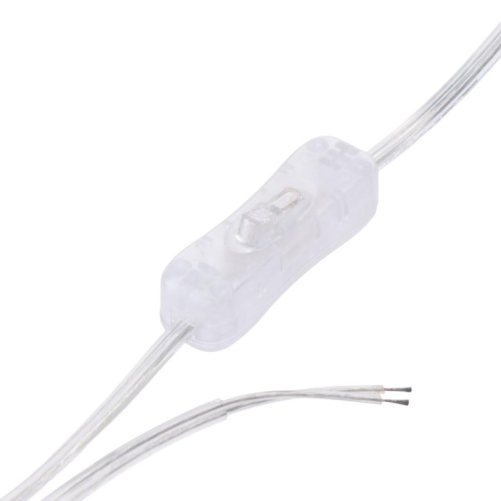 2pcs Copper Transparent Plug Switch Power Cord Home Appliance Power Connection Cable Electrician