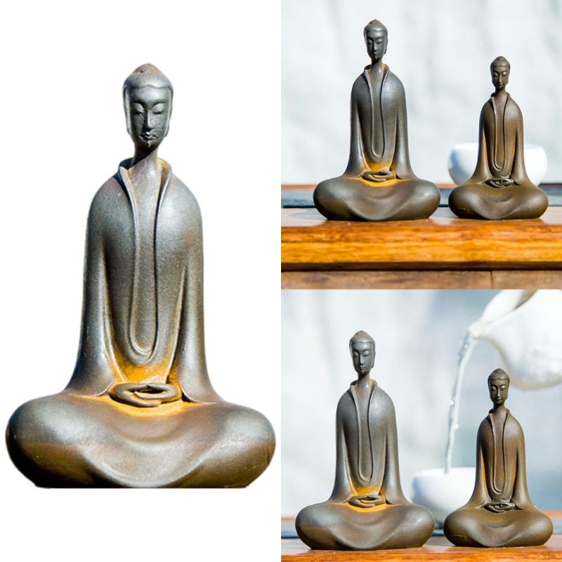 Outdoor Sitting Buddhism Statue Meditating Carving Statue Buddhism Sculpture for Peaceful Home and Garden Decoration