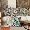 2D Floral Embossed Style Throw Pillow Covers Pattern Cushion Cover Suitable For Sofa Bedroom Car Pillow Cover