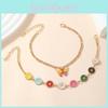 Fashion Ladies Modern Anklet Set With Colorful Daisy Motif For Casual Wear