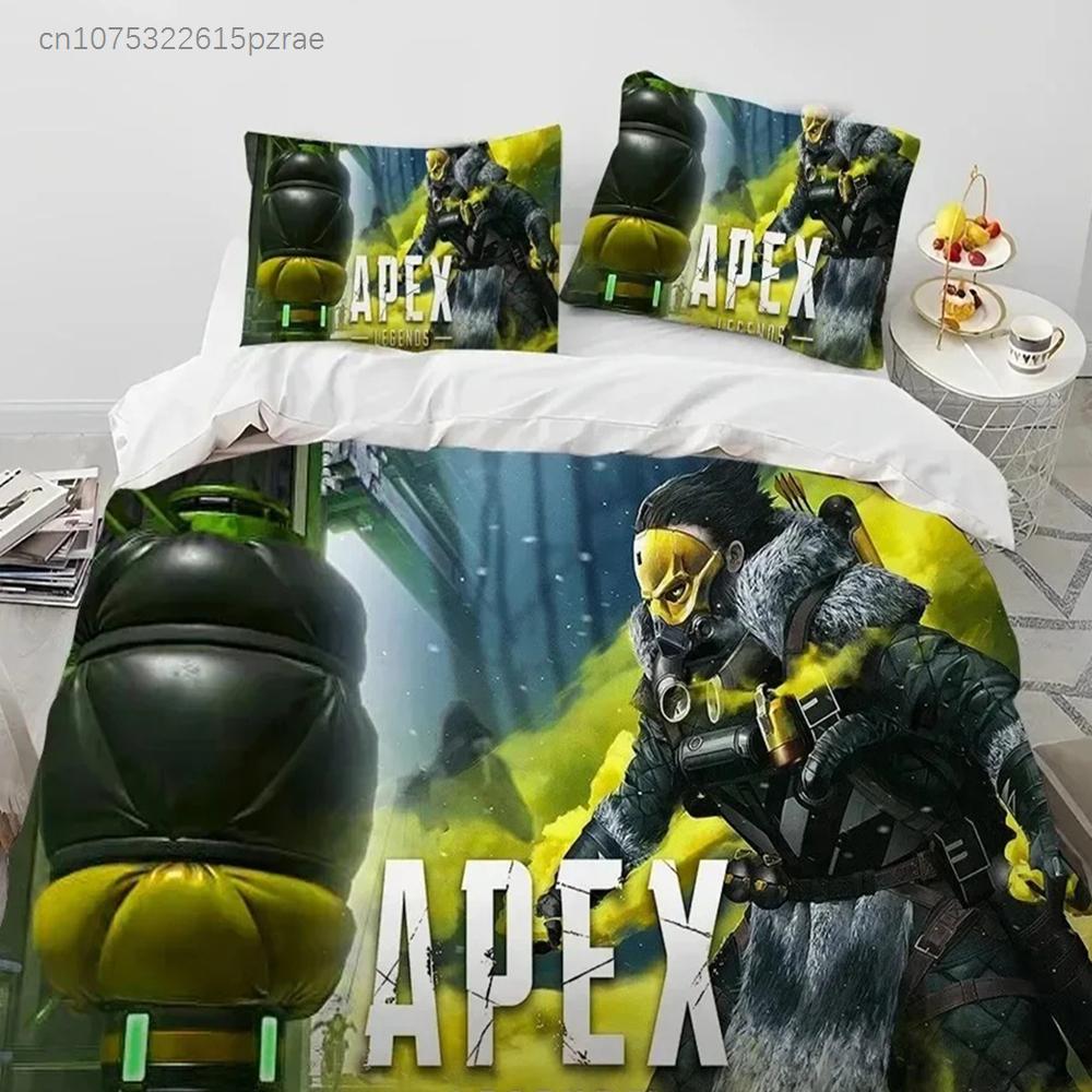 A-Apex Legends Game Gamer Cartoon Bedding Set Bedroom Soft Modern Bedspreads Comefortable Duvet Cover Quilt Cover And Pillowcase
