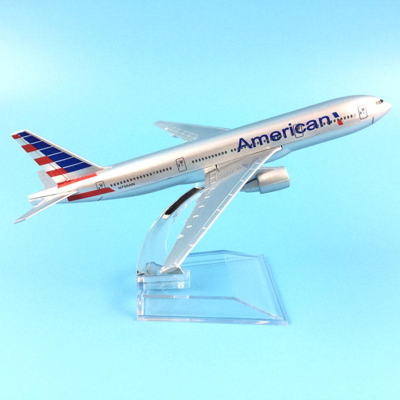 Escala 1/400 16cm Modelo de Avión Americano Boeing 777 Avión de Panel Aviones de Metal Fundido a Presión