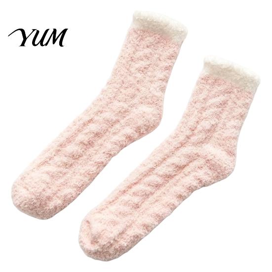 Warm Winter Gift for Women Thickened Plush Socks Women, Soft Coral Fleece Slipper with Loose Circulation Towel Bottom Cushioning, Thermal Floor Autumn
