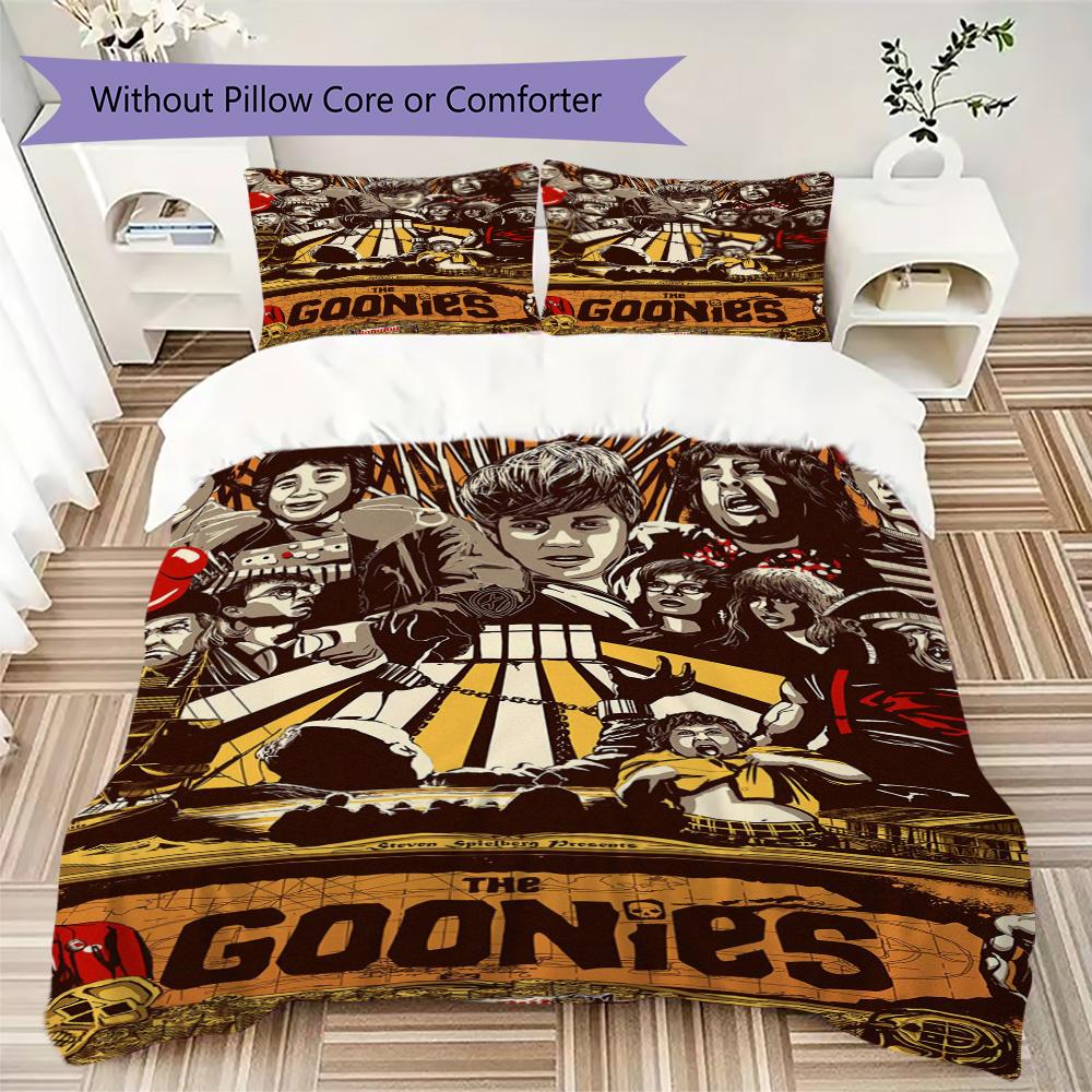 The Goonies Pattern Bedding,Quilt Set Quilt Cover Pillowcase Home Birthday Gift (1*duvet cover+2*pillowcase,without core)DSJT0925286