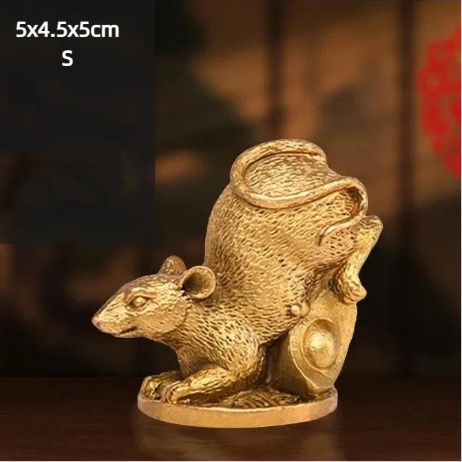 

12 Фигурок Животных Китайского Зодиака из Латуни – Настольные Украшения для Дома или Офиса 01-S