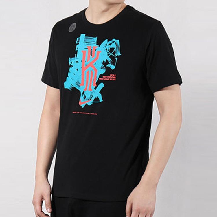 Nike DRI-FIT Kyrie Kyrie Irving Basketball Short Sleeve 'Black Blue' Men's BQ3604-011