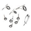 9 PCS Fishing Rod Tips Repair Kit Universal Ceramic Ring Fishing Pole Guides Eyelets Repair Kit for Fishing