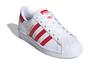 Adidas Originals J Leather Balance Low top Kids' Skateboarding Shoes White Red FW8293