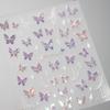 1Pcs 5D Embossed Aurora Butterfly Nail Art Stickers Self Adhesive Decals For Nails Decoration DIY 3D Acrylic Nail Supplies Parts