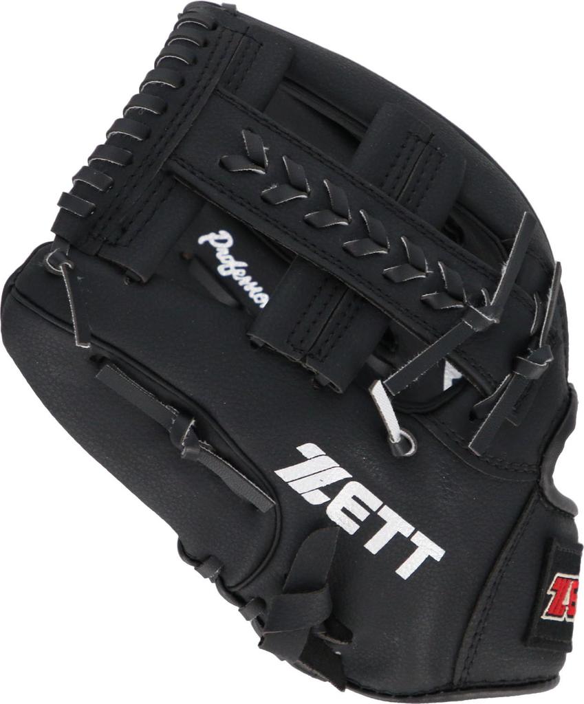 ZETT Catch Ball with Shock Absorbing lower elementary BDG2112V Glove, Beginner's, Pads, 10.5-inch (for students), Left-Handed Throw, Black,