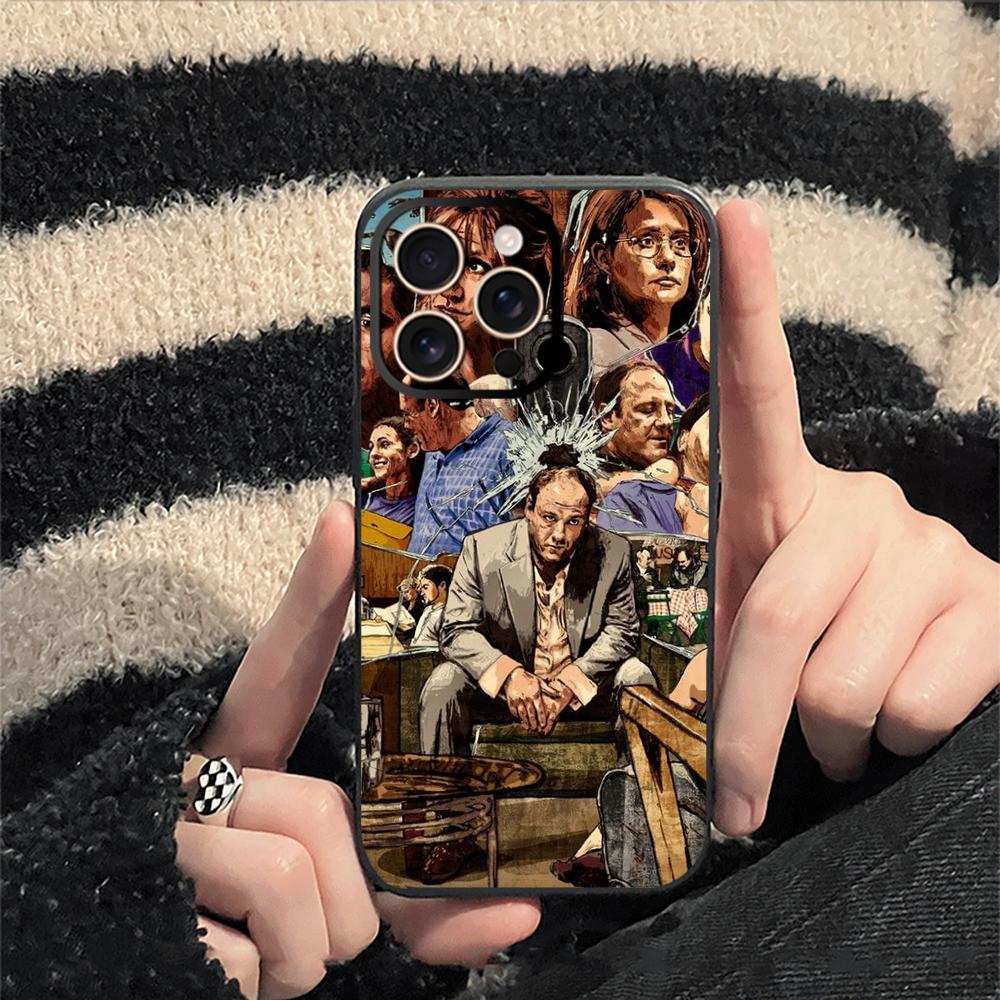 The Sopranos  Classic Movie Poster Phone Case For iPhone 17 16 E 15 14 13 12 Plus Mini Pro Max Soft Black Shockproof Cover