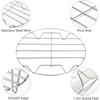 Stainless Steel Versatile Cooking Rack Use As Toast Stand Bread Rack Baking Grid Pizza Plate Grill Pot and Air Fryer Tool