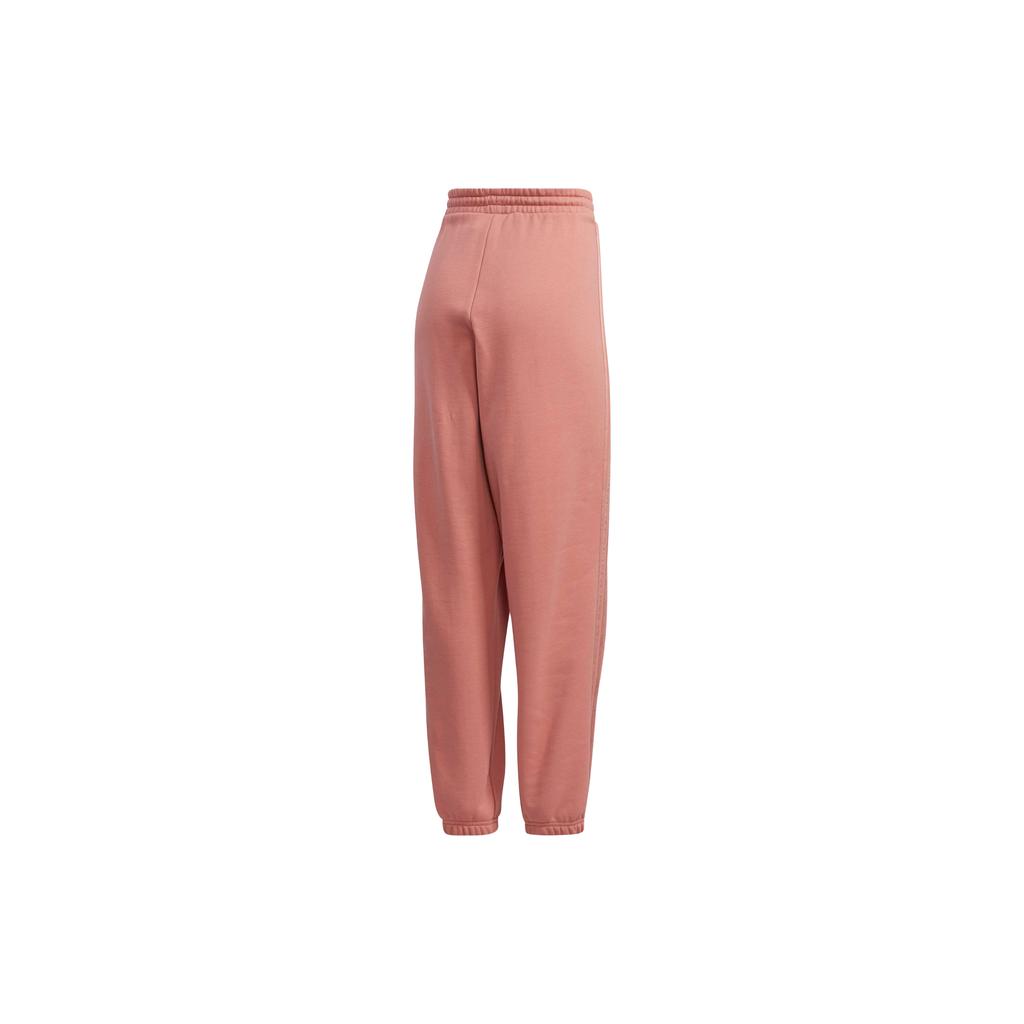 Adidas Originals Lace-Up Casual Tapered Side Stripe Vintage Long Pants Knitted Sports Pants Women Bottoms Smoke-Pink GM6700