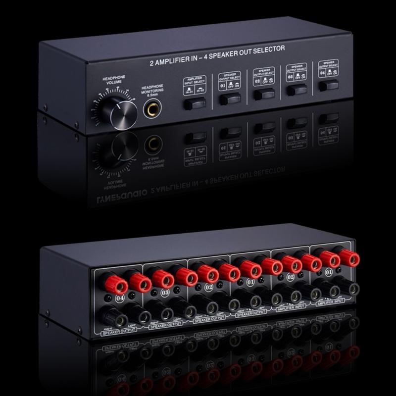2 In 4 Out Passive Amplifiers Speaker Selector her Sound hing Distributor Comparator without Loss