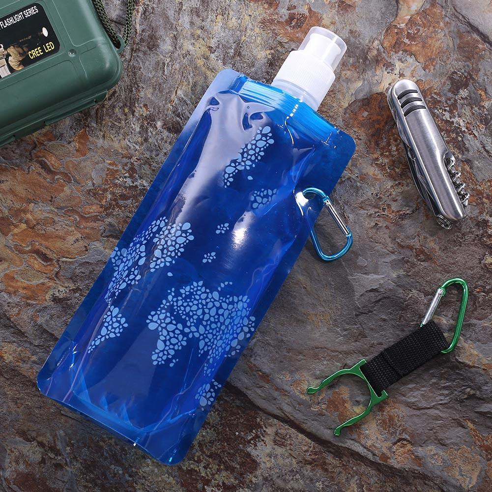 480/700ml Lightweight Ultralight Foldable Water Case Soft Flask Bottle Outdoor Activity Sport Hiking Camping Water Case Folding Water Bucket