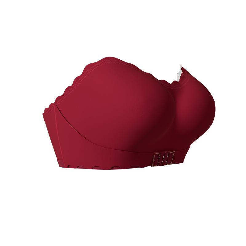 Damen trägerloser rutschfester Push-Up Schlauch-BH, Sexy rutschfestes Bandeau Unterwäsche mit Rückenverschluss