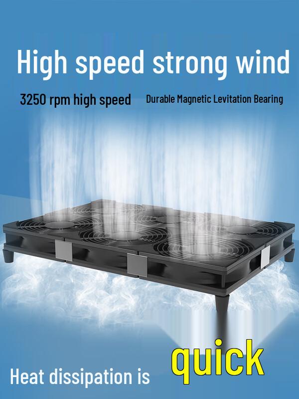 Laptop Cooling Pad with Dual Magnetic Levitation Fan