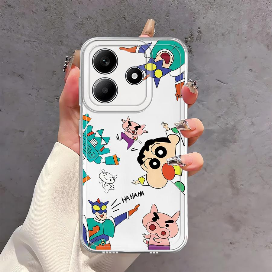 

Soft Phone Cover Case for Xiaomi Redmi Note 14 Pro Plus 9 10 12 Note 13 14C 10S A4 13C 12S 11S 11 Cartoon Crayons Shinchan Redmi Note 13 Pro 5G