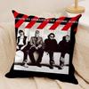 Rock U-U2 Band Music Cushion Cover Silky Short Plush Invisible Zipper Dustproof Sofa Pillow Case For Home Decor
