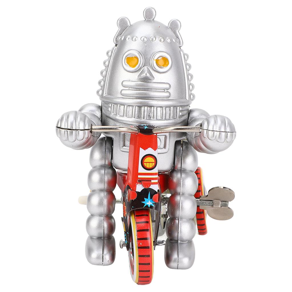 Retro Nakręcany Blaszany Zabawka Ręcznie Robiony Oszczędzający Energię Dzwoniący Robot na Rekwizyt do Fotografii Kolekcja Prezent