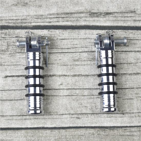 

Одна пара передних подножек мотоцикла, подножки, педали, универсальные аксессуары для мотоциклов в стиле ретро серебряный